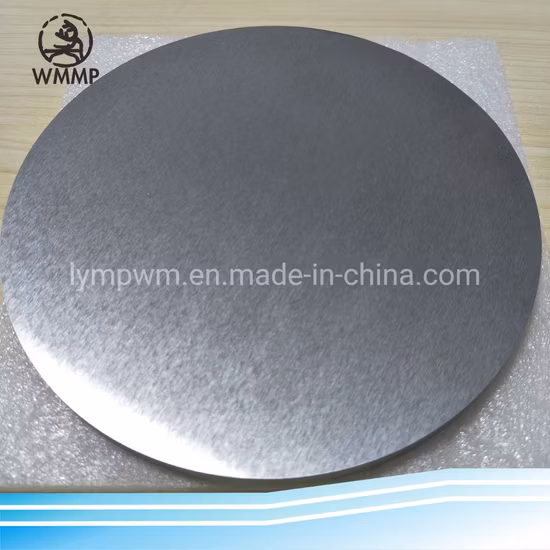 99.95% Polishing Bright Surface Tungsten Disc Dia130mm Thickness 5mm