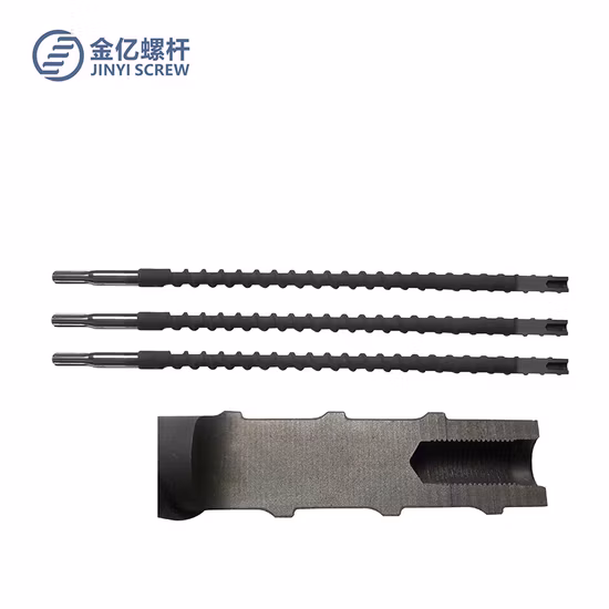 Tungsten Coating Hvof Screw and Barrel for 65% Glass Fiber Filling Highly Abbrasive Plastics Processing