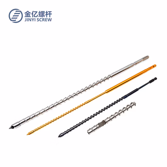 Tungsten Coating Hvof Screw and Barrel for 65% Glass Fiber Filling Highly Abbrasive Plastics Processing