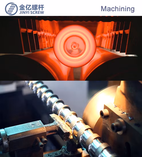 Tungsten Coating Hvof Screw and Barrel for 65% Glass Fiber Filling Highly Abbrasive Plastics Processing